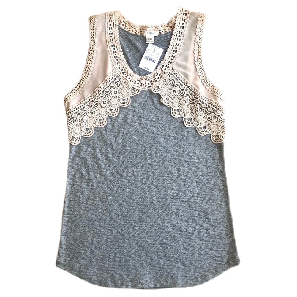 J.CREW Factory Tank with Lace Detail